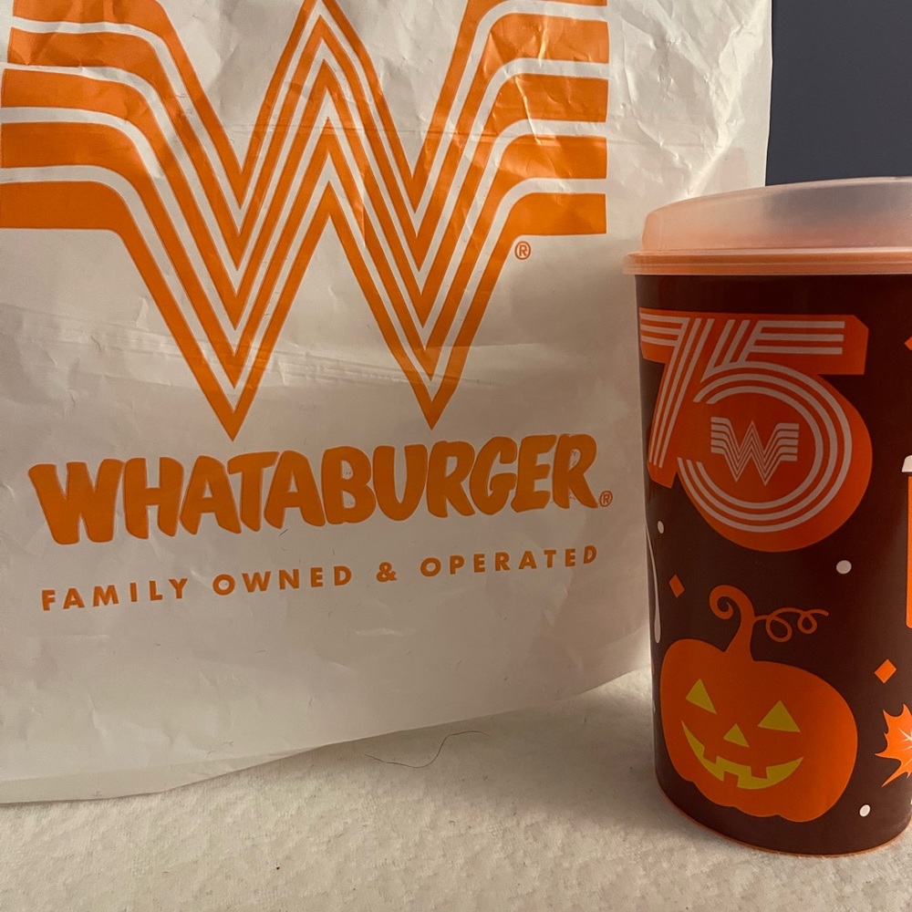 Whataburger 75th anniversary Halloween Cup